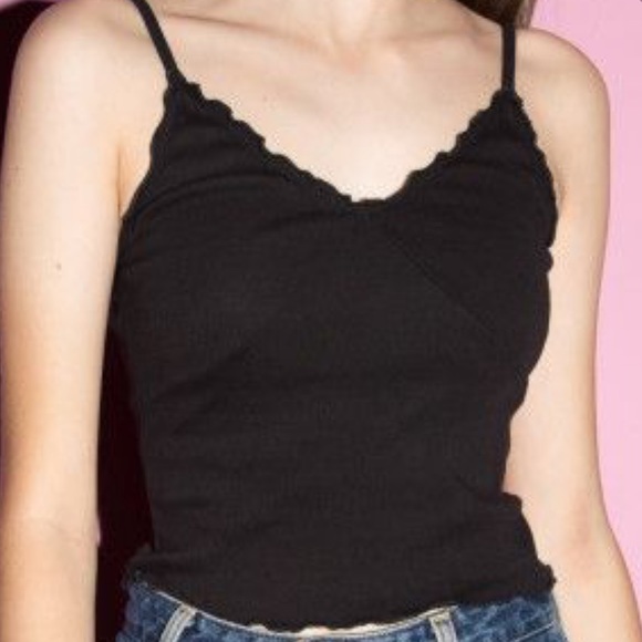 Black crop brandy tank - Picture 1 of 2